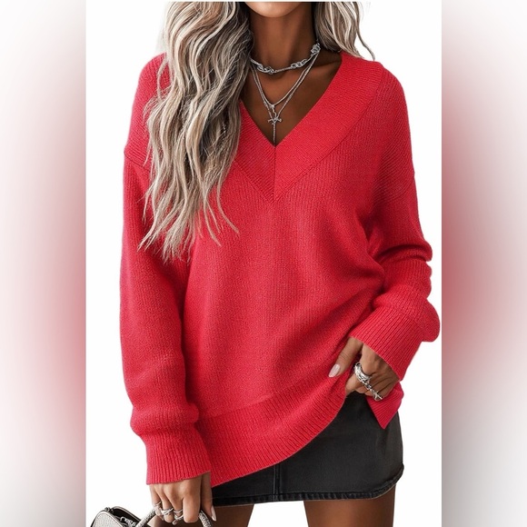 None Sweaters - 🆕Women's V-Neck Knit Sweater